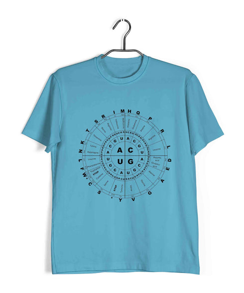 Science Nerd Biology DNA Chart diagram Custom Printed Graphic Design T-Shirt for Men